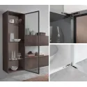 Concealed hinges AIR, with PUSH, titanium