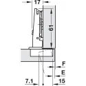 Lankstas atstumiantis Ø35, išorinis, 0mm,