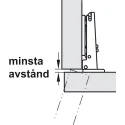 Concealed hinge, Duomatic 110°, half overlay mounting/twin mounting
