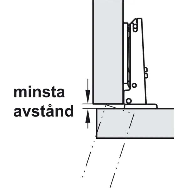 Concealed hinge, Duomatic 110°, half overlay mounting/twin mounting