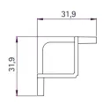 Joint for double profile GOLA II, angular, inner, grey