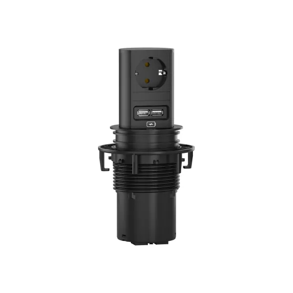 ELEVATOR 1xCEE7/3 1xUSB Charger L2m AEH RAL9005