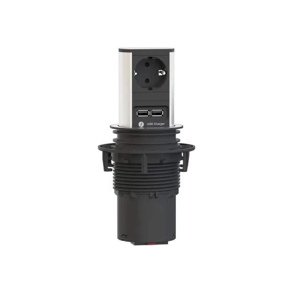 ELEVATOR 1xCEE7/3 1xUSB Charger Line L2m CEE7/7