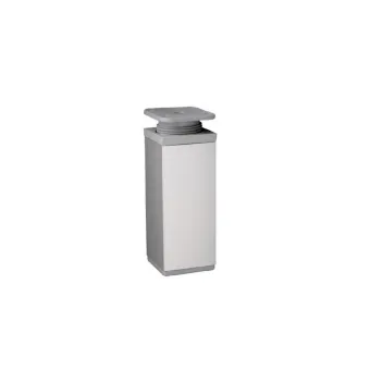 Furniture foot, adjustable 40x40mm H60mm stainless steel