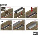 Rozečių blokas KAPSA S 2xCEE7/3, su 1 tuščiu moduliu, laidas L2000mm