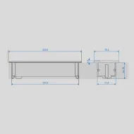 RB KAPSA S 2xCEE7/3+d.USB krov. laid.L2000
