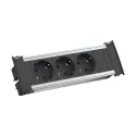 KAPSA S 3xCEE7/3 black Line L2m CEE7/7