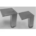 Furniture foot, aluminum, adjustable, 30x30mm H150mm