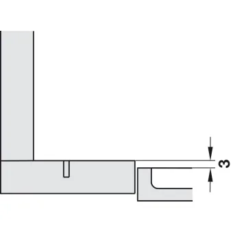 Concealed hinge, Häfele Duomatic Plus 110°, for standard blind corners