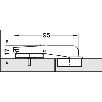 Concealed hinge, Häfele Duomatic Plus 110°, for standard blind corners