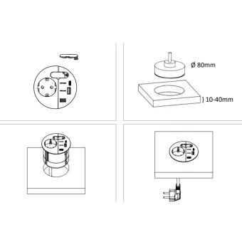 LOOP IN CHARGE socket outlet USB A/C angled plug, white