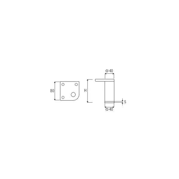 Kojelė aliuminė Ø40mm, H150mm,