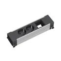 Rozečių blokas POWER FRAME 2xCEE7/3, 1 tuščias modulis, plastikinis, juodas, laidas L200mm, GST18
