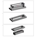 Rozečių blokas POWER FRAME 2xCEE7/3, 1 tuščias modulis, plastikinis, juodas, laidas L200mm, GST18