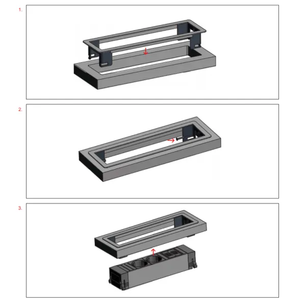 Rozečių blokas POWER FRAME 3xCEE7/3, juodas, plastikinis, laidas L200mm, GST18