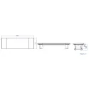 Dangtelis su rėmeliu POWER FRAME, 3 dalių, L255mm, aliuminis