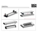 Dangtelis su rėmeliu POWER FRAME, 6 dalių, L383mm, aliuminis