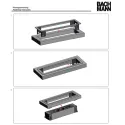 POWER FRAME mounting frame white aluminium, RAL9006 3-way