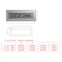 POWER FRAME mounting frame White aluminium RAL9006, 6-way