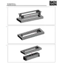 Rėmelis POWER FRAME 6 dalių rozečių blokui, L369mm, aliuminis RAL9006