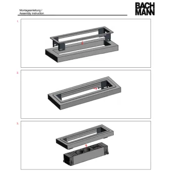 POWER FRAME mounting frame White aluminium RAL9006, 6-way