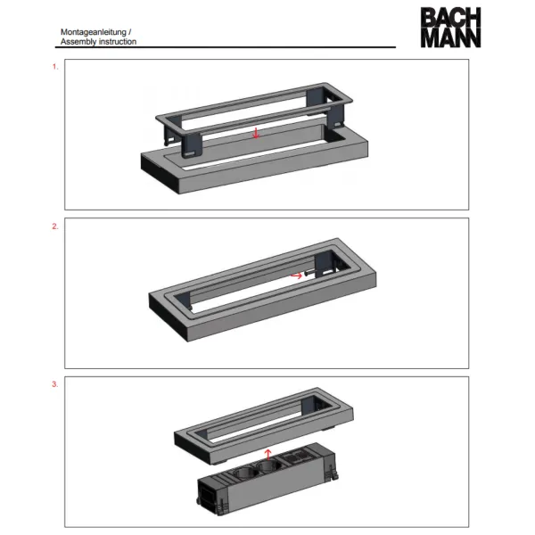 POWER FRAME mounting frame White aluminium RAL9006, 6-way