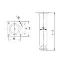 Kojelė metalinė H100mm, chromas
