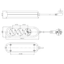 Power distributing unit SMART 3xCEE7/3, white, power L3m CEE7/7