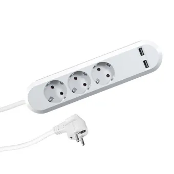 Power distributing unit SMART 3xCEE7/3 1xUSB Charger L1.5m CEE7/7