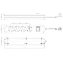 Power distributing unit SMART 4xCEE7/3 white 1xSwitch power L1.5m CEE7/7