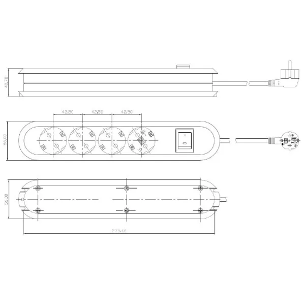 RB SMART 4xCEE7/3+jungikl. juoda laid.L1500