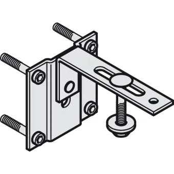 Securing bracket, prevents cabinet from tipping
