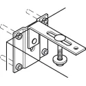 Securing bracket, prevents cabinet from tipping