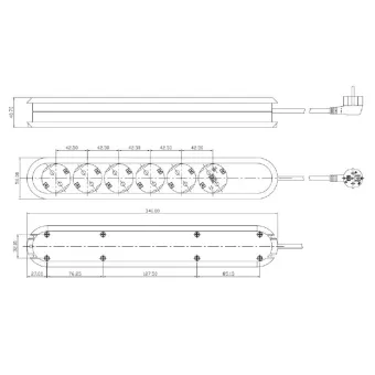 Rozečių blokas SMART 6xCEE7/3 balta laidas L3000mm