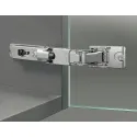 Concealed hinge Universal, 110°, full overlay mounting, with automatic opening mechanism Push, for glass and mirror doors, nickel
