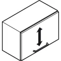 Stay flap fitting, Häfele Maxi, individual fitting