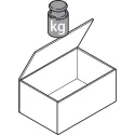Lid stay, Maxi up, for lids made of wood or with aluminium frame