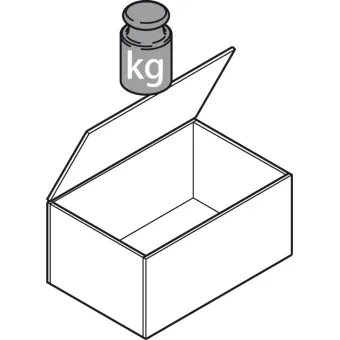 Lid stay, Maxi up, for lids made of wood or with aluminium frame