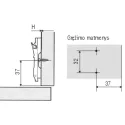 Mounting plate clip-on for H2mm bend Ø35