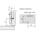Mounting plate clip-on with euro screw H0mm for hinge Ø35