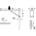 Mechanizmas stalo pakėlimo 40kg L250 cink. HAFELE