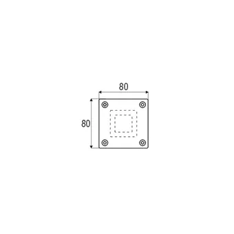 Fixing plate central P-K45 80x80mm