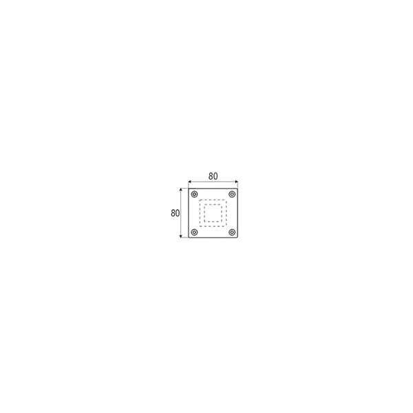 Tvirtinimo plokštelė centrinė P-K45 80x80mm
