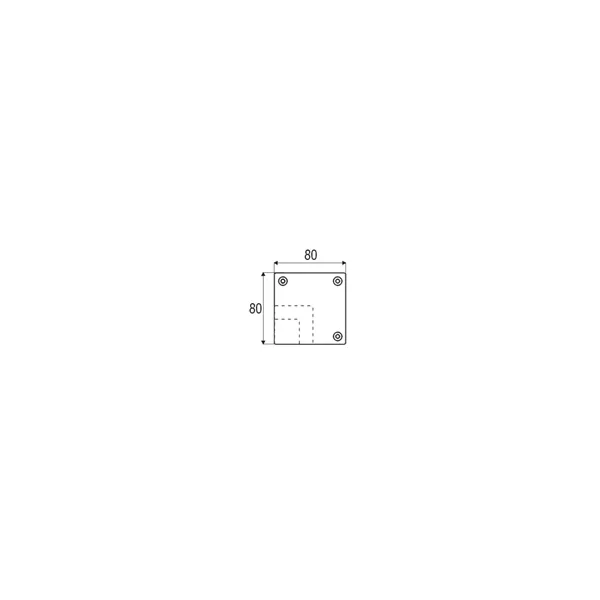 Fixing plate corner P-K45 80x80mm