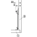 Flap stay with braking mechanism, for wooden flaps, adjustable braking effect