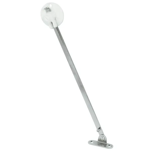 Flap stay with braking mechanism, for wooden flaps, adjustable braking effect