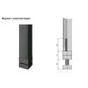 Adjustable feet M8 Ø20mm CUBE black 2 pcs