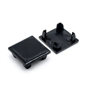 End cap 18x18mm supporting CUBE black 2 pcs