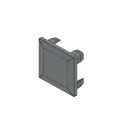 End cap 18x18mm supporting CUBE black 2 pcs