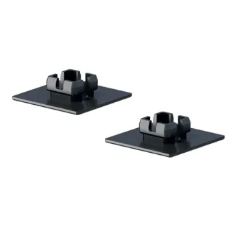 End cap 18x18mm cover CUBE black 2 pcs